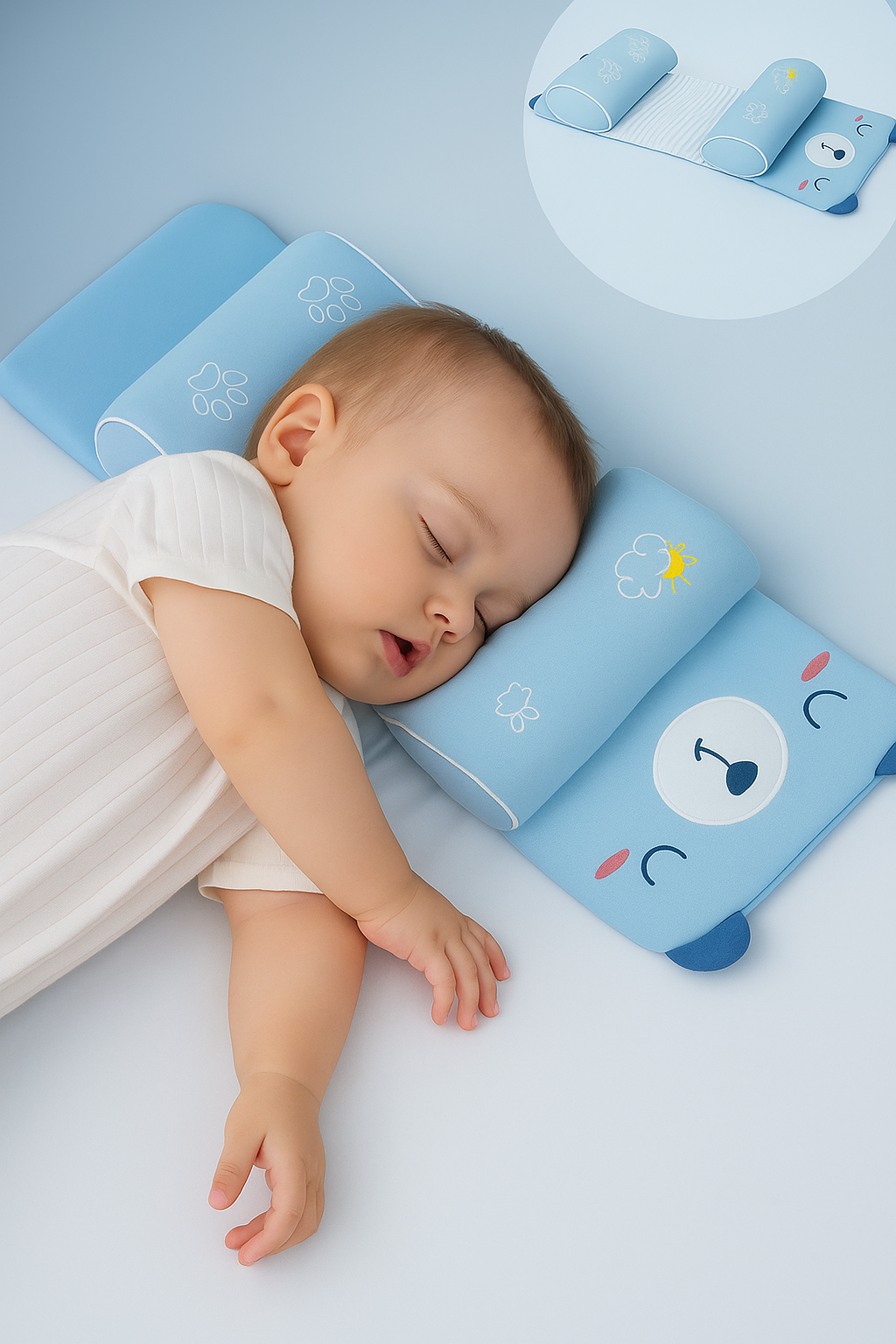 Newborn Head Support Pillow — Soft Ergonomic Baby Pillow